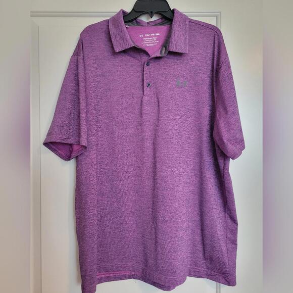 Under Armour Playoff Polo Purple Shirt 2XL (AT-06) - Picture 3 of 7